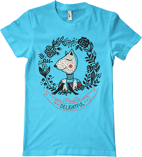 Tričko Delightful : Designed by Anna Aniskina