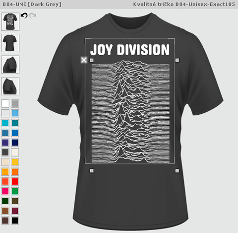 Vytvor si vlastné tričko Joy Division