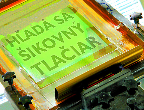 Sieťotlačiar - práca