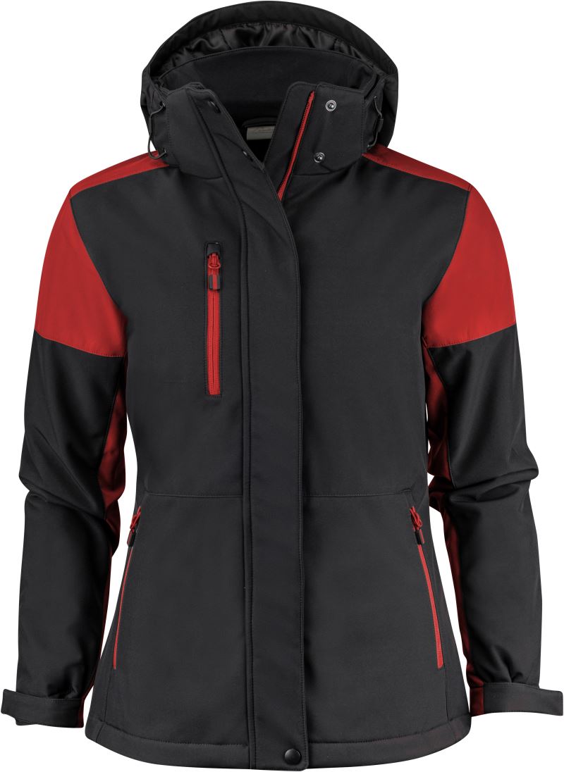 Printer | Prime Padded Softshell Women – 61.1072 – black/red