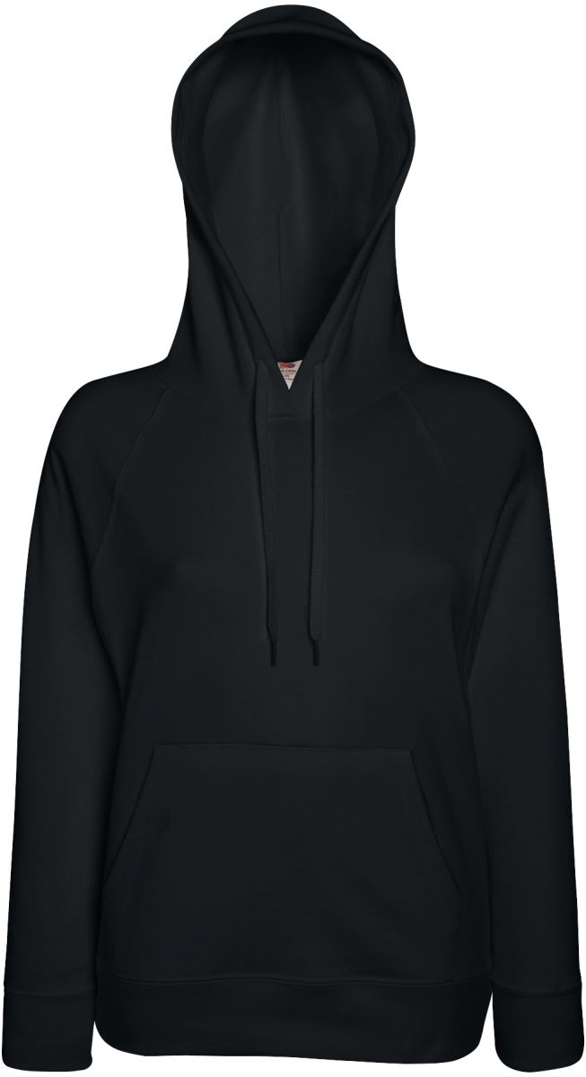 F.O.L. | Lady-Fit Lightweight Hooded Sweat – 16.2148 – black