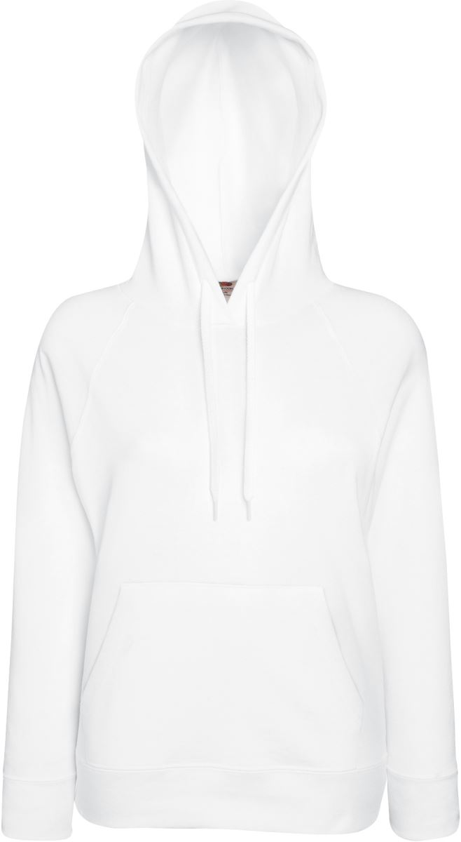 F.O.L. | Lady-Fit Lightweight Hooded Sweat – 16.2148 – white