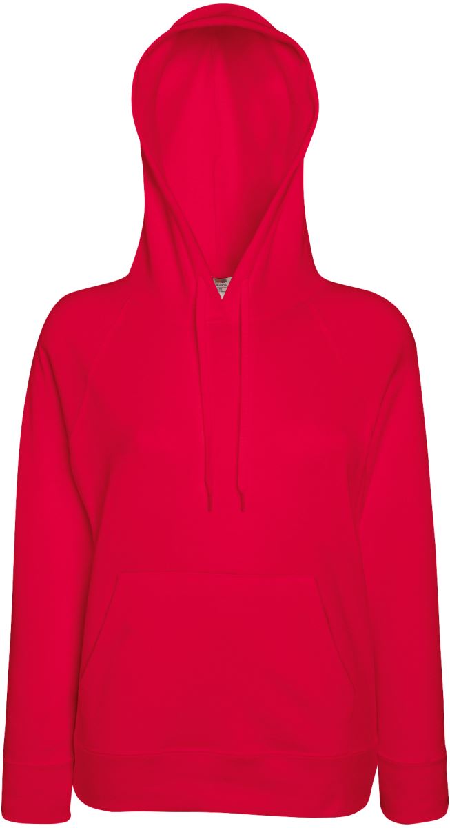 F.O.L. | Lady-Fit Lightweight Hooded Sweat – 16.2148 – red