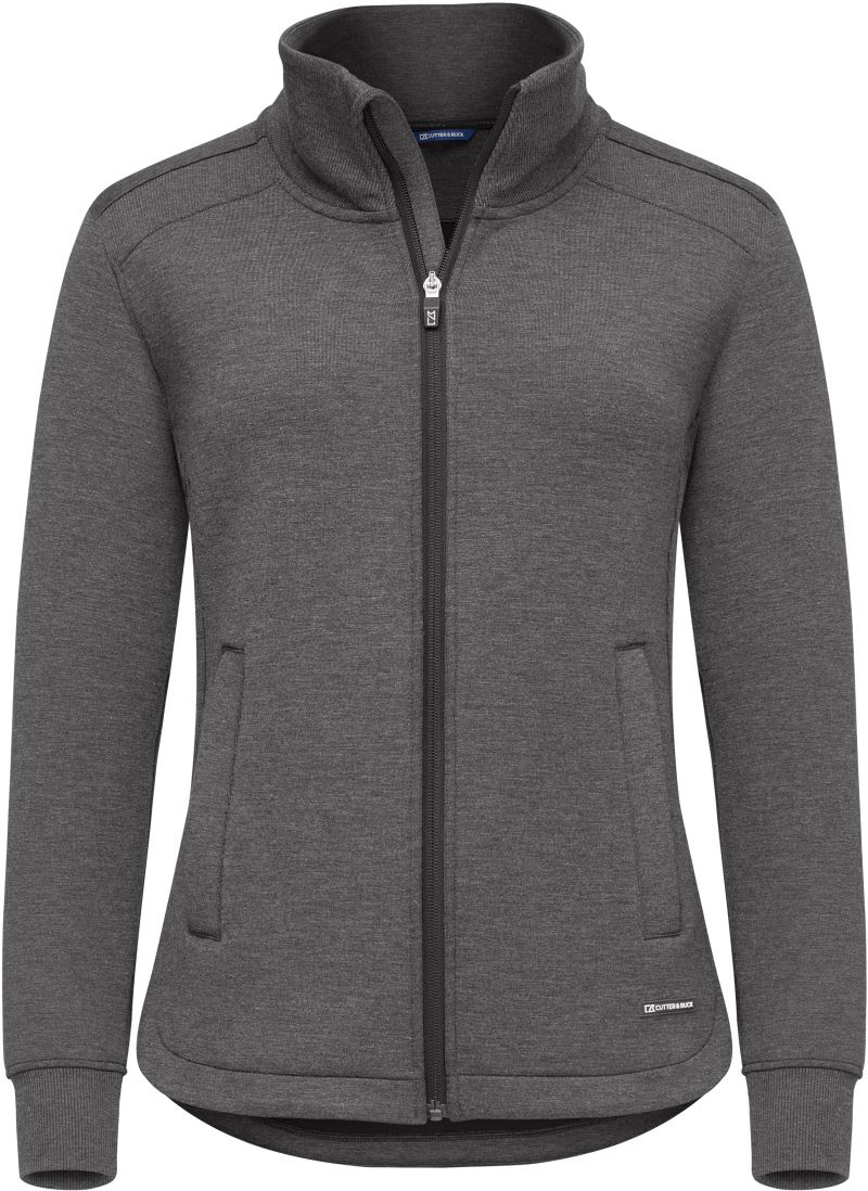 Cutter & Buck | Pemberton Cardigan Full Zip Women – 68.8427 – anthracite melange