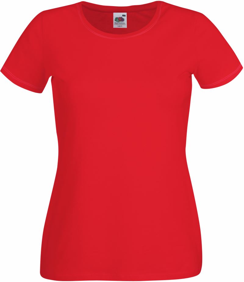 F.O.L. | Lady-Fit Crew Neck T – 16.1378 – red