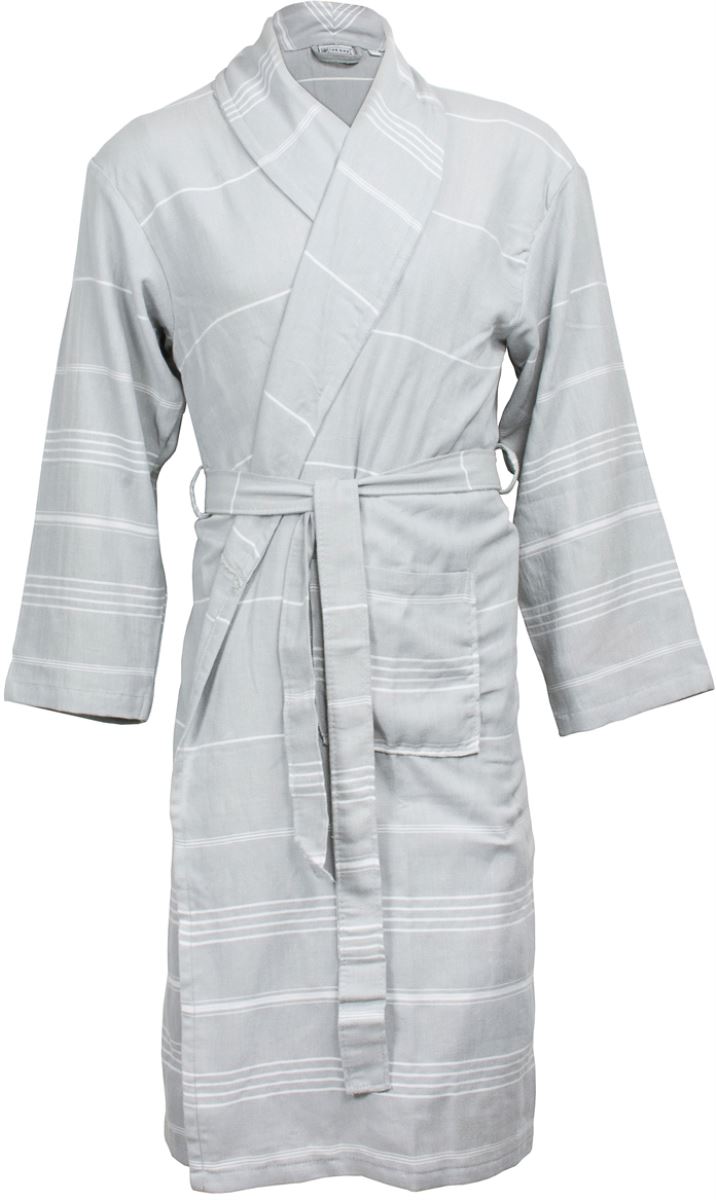 The One | Hamam Bathrobe – 48.1012 – light grey/white