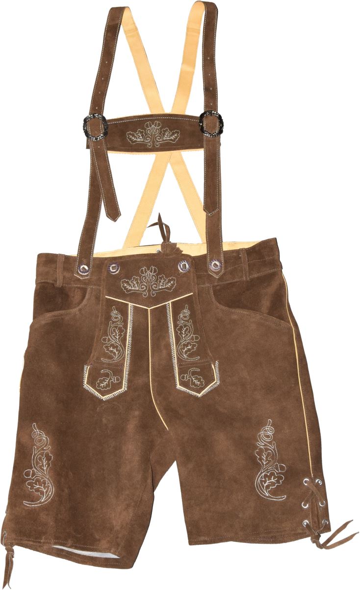 Leather Trousers short/men – 60.3101 – dark brown