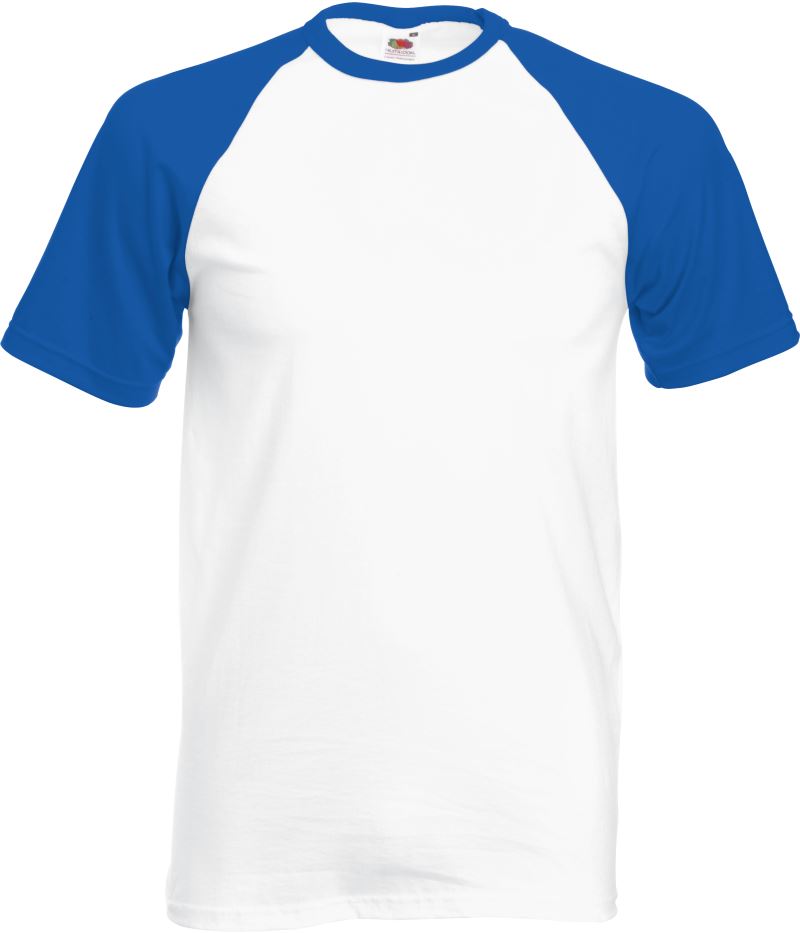 F.O.L. | Baseball T – 16.1026 – white/royal blue