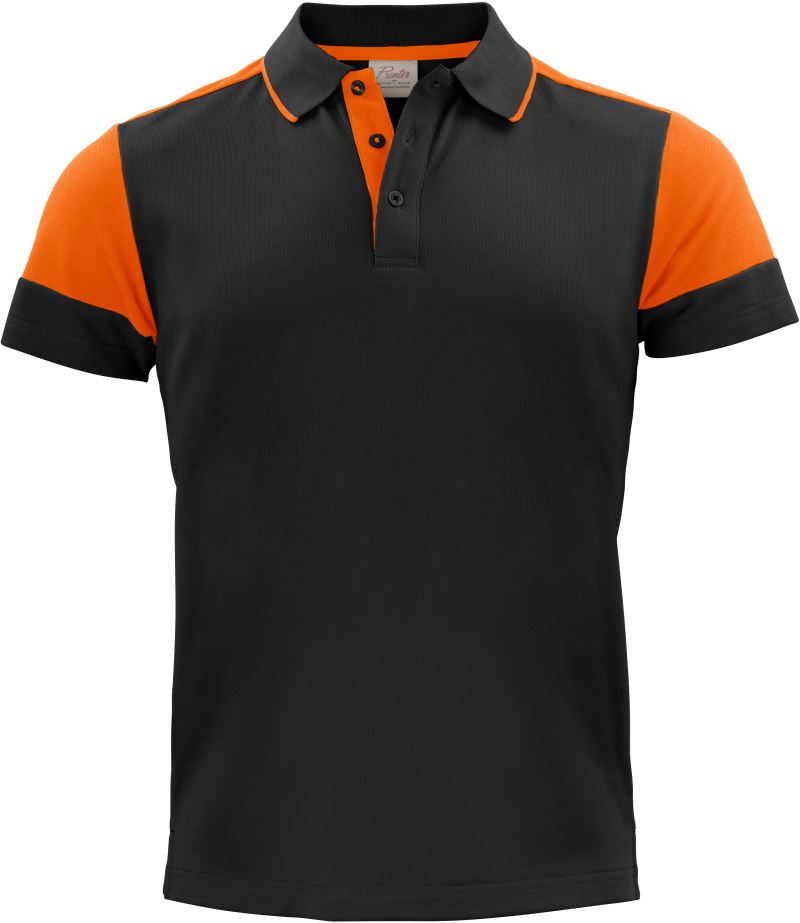Printer | Prime Polo Men – 61.5024 – black/orange