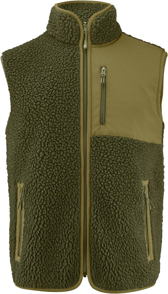 James Harvest | Kingsley Fleece Vest Men – 62.1501 – moss green