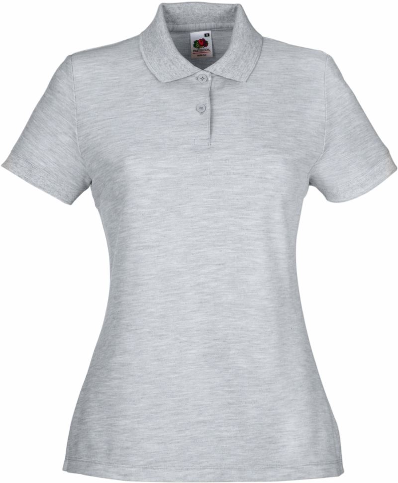 F.O.L. | Lady-Fit 65/35 Polo – 16.3212 – heather grey