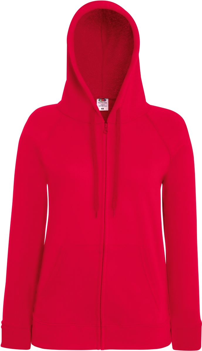 F.O.L. | Lady-Fit LW Hooded Sweat Jacket – 16.2150 – red
