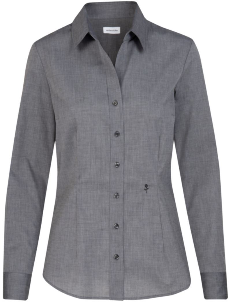 Seidensticker | Blouse Slim LSL – 78.0613 – anthracite