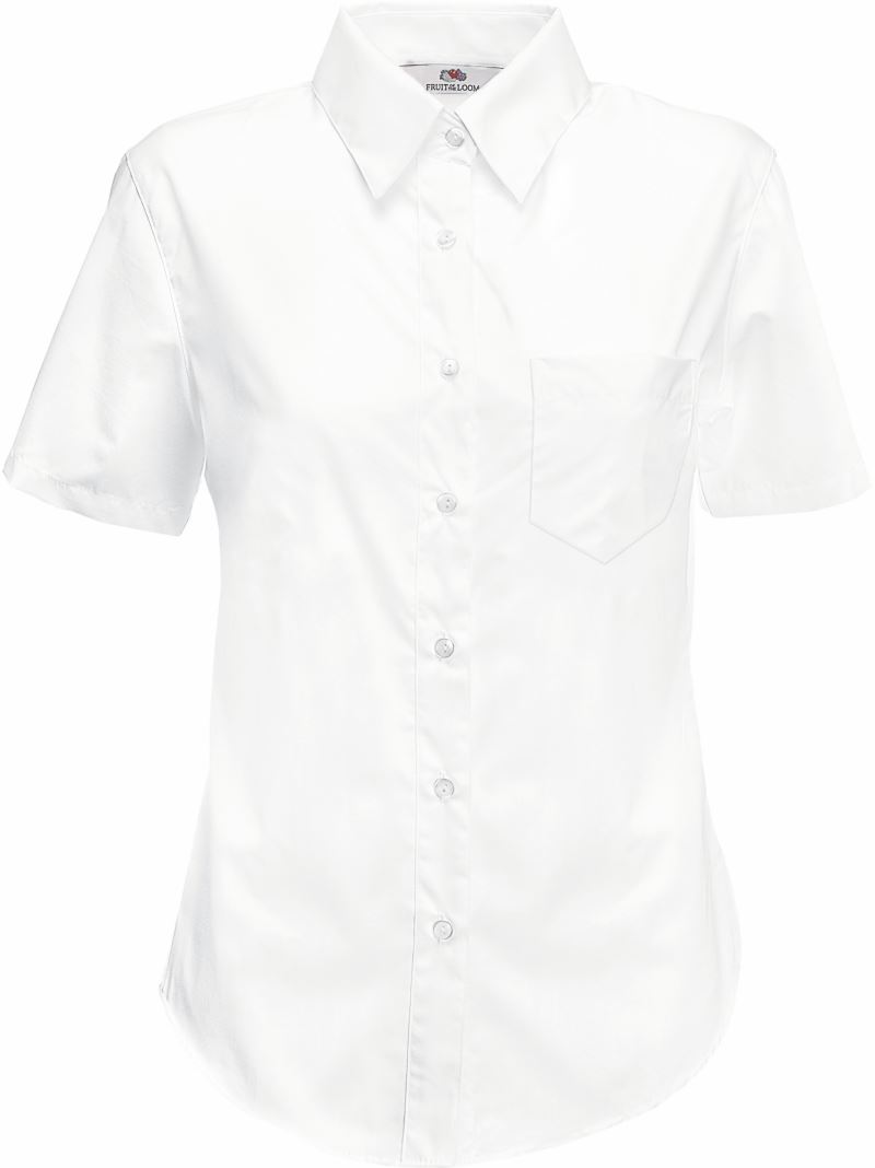 F.O.L. | Lady-Fit Poplin Shirt SSL – 16.5014 – white