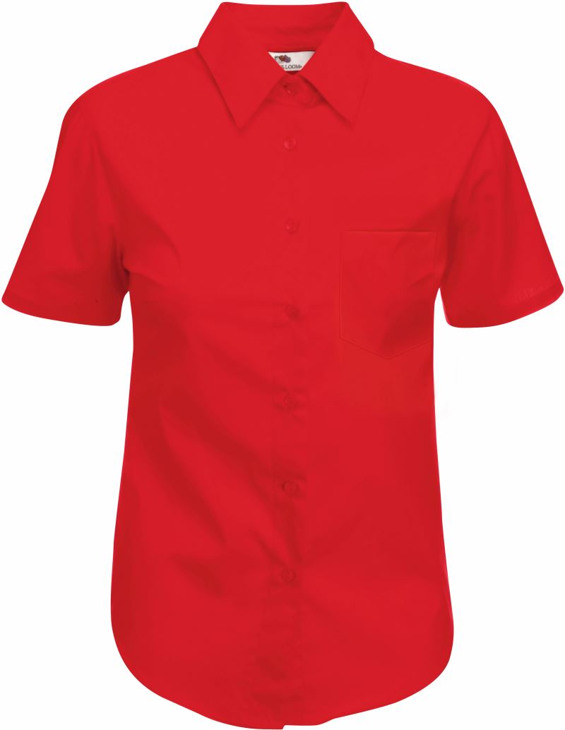 F.O.L. | Lady-Fit Poplin Shirt SSL – 16.5014 – red