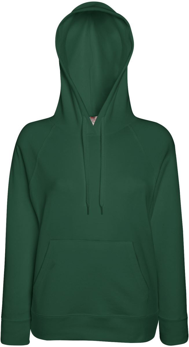 F.O.L. | Lady-Fit Lightweight Hooded Sweat – 16.2148 – bottle green