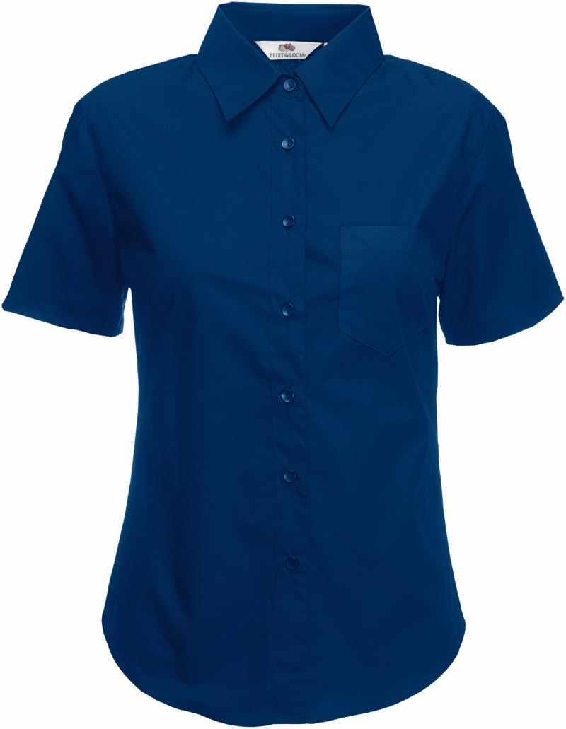 F.O.L. | Lady-Fit Poplin Shirt SSL – 16.5014 – navy