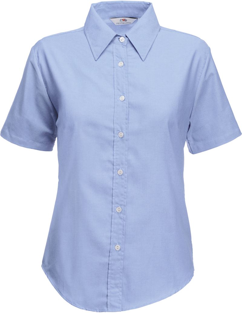 F.O.L. | Lady-Fit Oxford Shirt SSL – 16.5000 – oxford blue