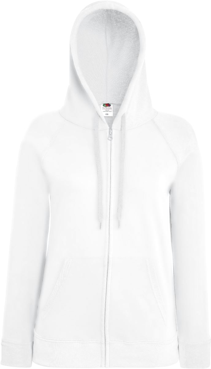 F.O.L. | Lady-Fit LW Hooded Sweat Jacket – 16.2150 – white