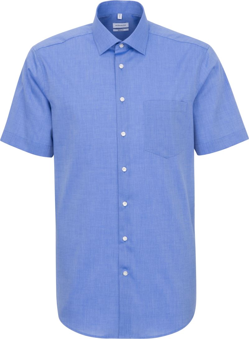 Seidensticker | Shirt Regular SSL – 78.3001 – mid blue