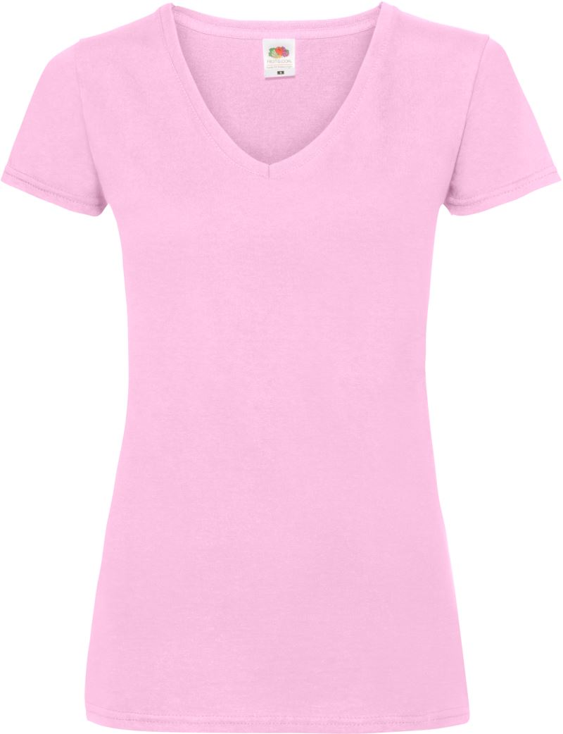 F.O.L. | Lady-Fit Valueweight V-Neck T – 16.1398 – light pink