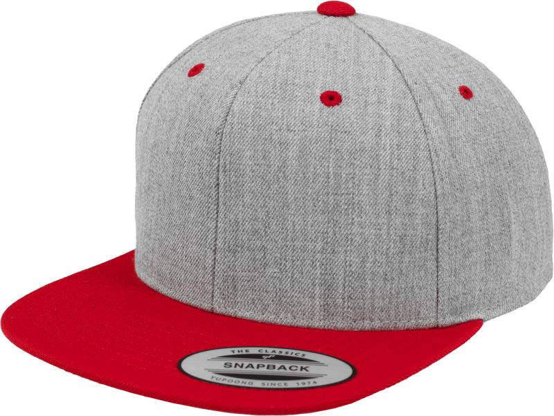 Flexfit | 6089M – 55.6089 – heather grey/red