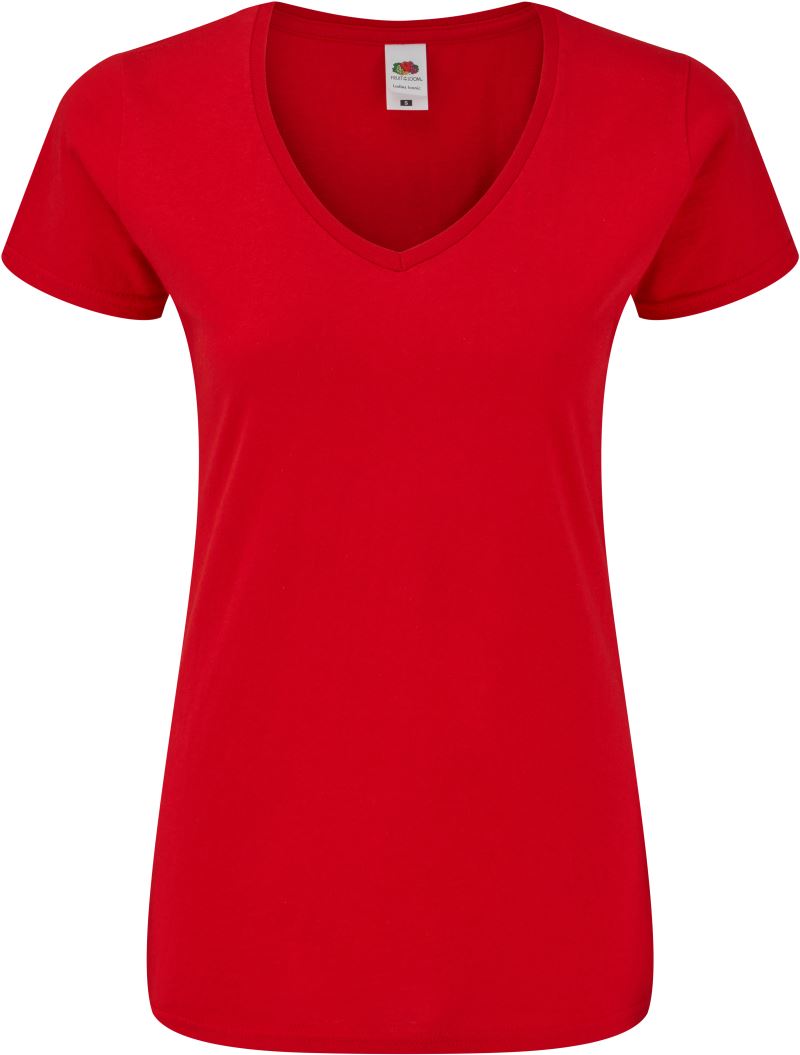 F.O.L. | Lady-Fit Iconic 150 V-Neck T – 16.1444 – red