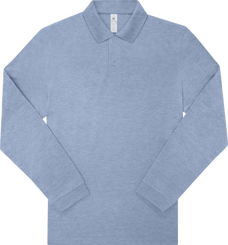 B&C | My Polo 210 LSL – 01.U427 – heather blue