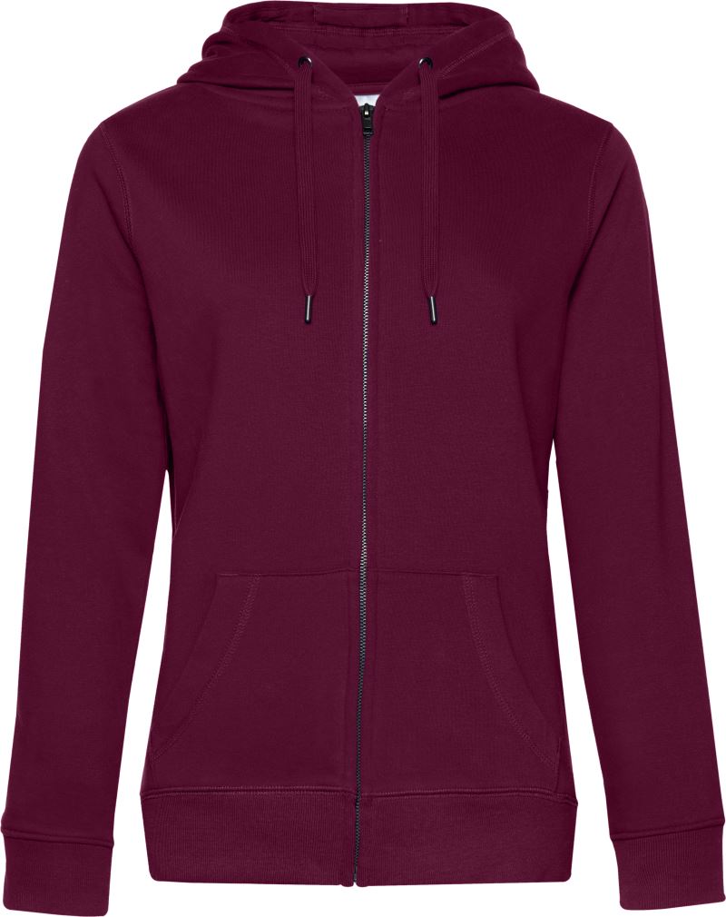 B&C | QUEEN Zipped Hood_° – 01.W03Q – dark cherry