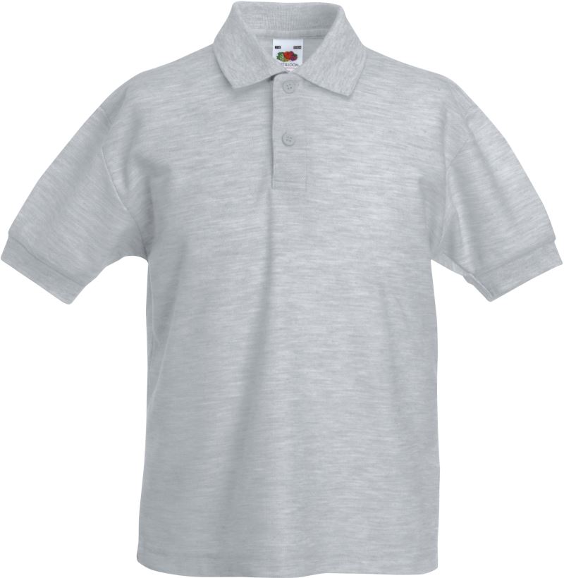 F.O.L. | Kids 65/35 Polo – 16.3417 – heather grey
