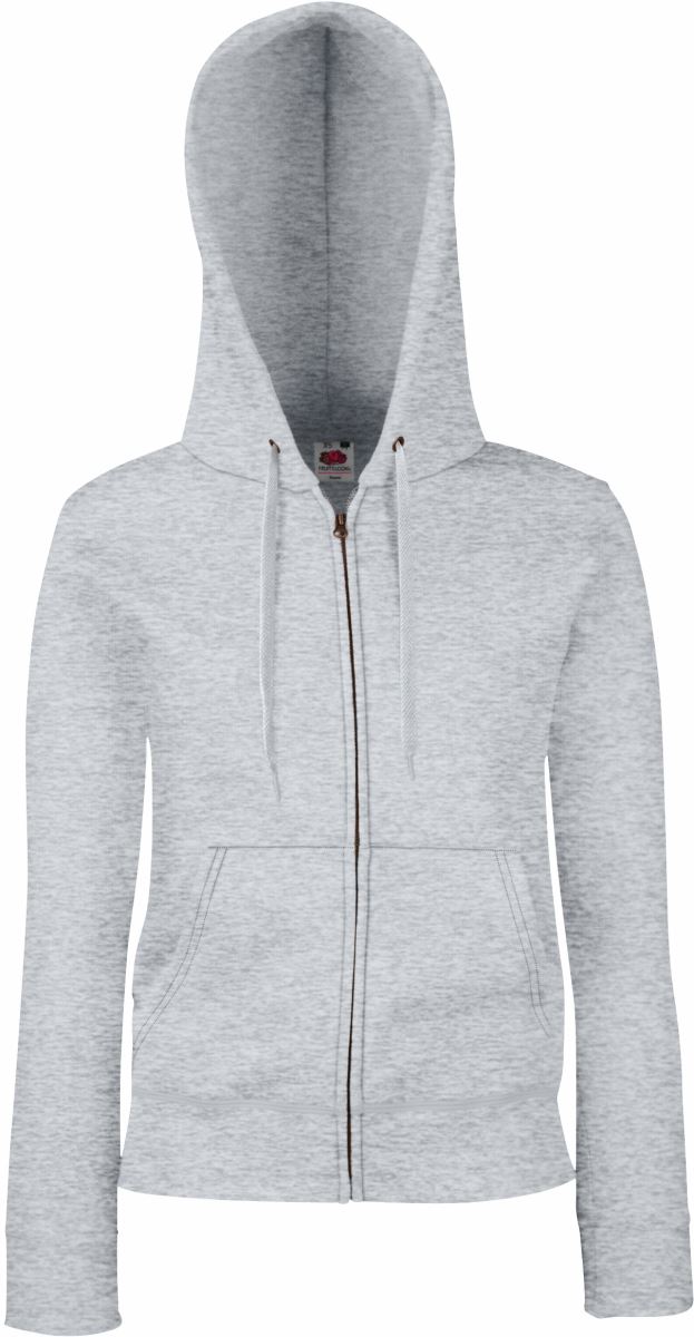 F.O.L. | Premium Lady-Fit Hooded Jacket – 16.2118 – heather grey