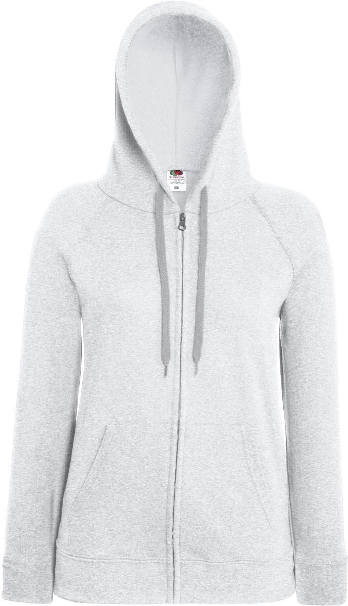 F.O.L. | Lady-Fit LW Hooded Sweat Jacket – 16.2150 – heather grey