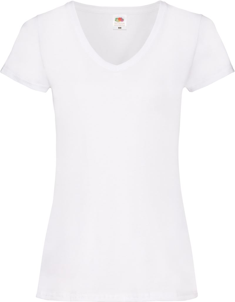 F.O.L. | Lady-Fit Valueweight V-Neck T – 16.1398 – white