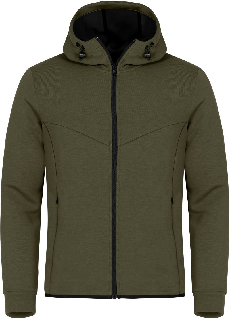 Clique | Hayden Sweat Jacket Men – 67.1024 – fog green