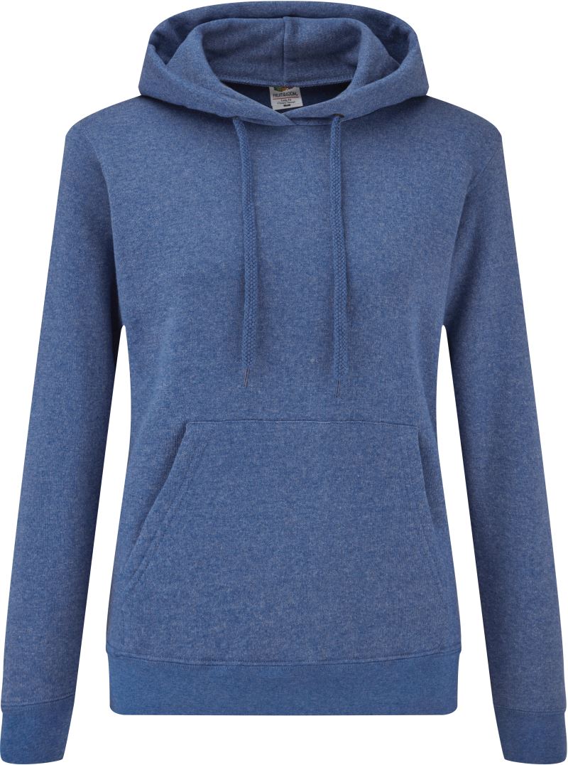 F.O.L. | Classic Lady-Fit Hooded Sweat – 16.2038 – retro heather royal
