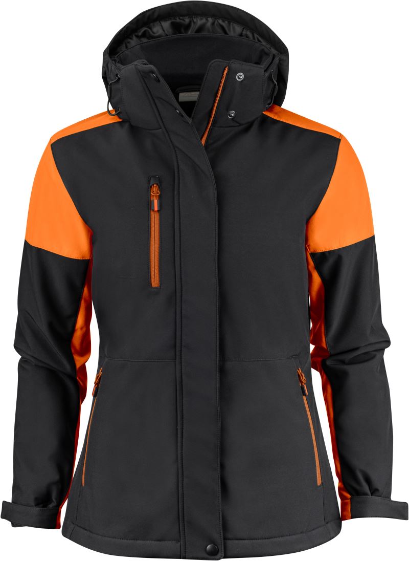 Printer | Prime Padded Softshell Women – 61.1072 – black/orange