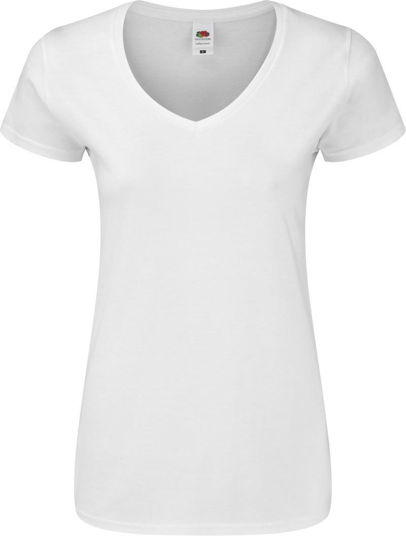 F.O.L. | Lady-Fit Iconic 150 V-Neck T – 16.1444 – white