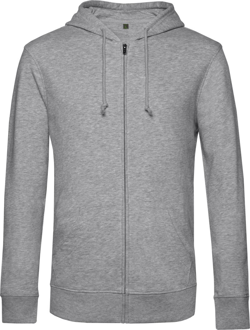 B&C | Inspire Zipped Hood_° – 01.U35B – heather grey