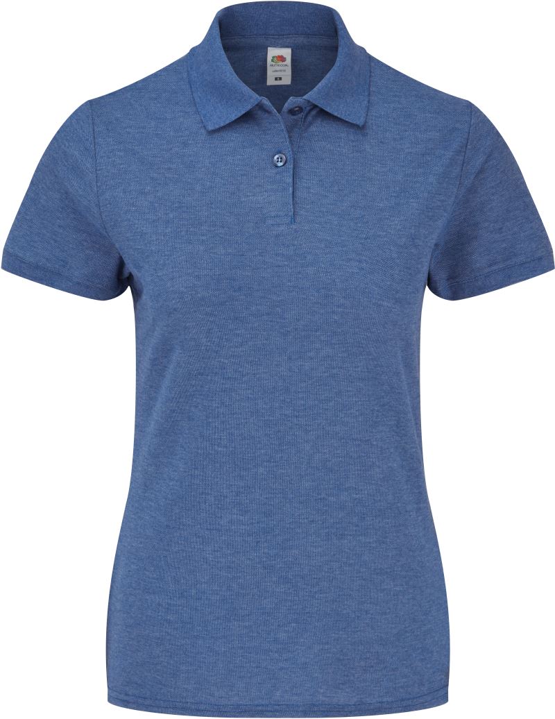 F.O.L. | Lady-Fit 65/35 Polo – 16.3212 – retro heather royal