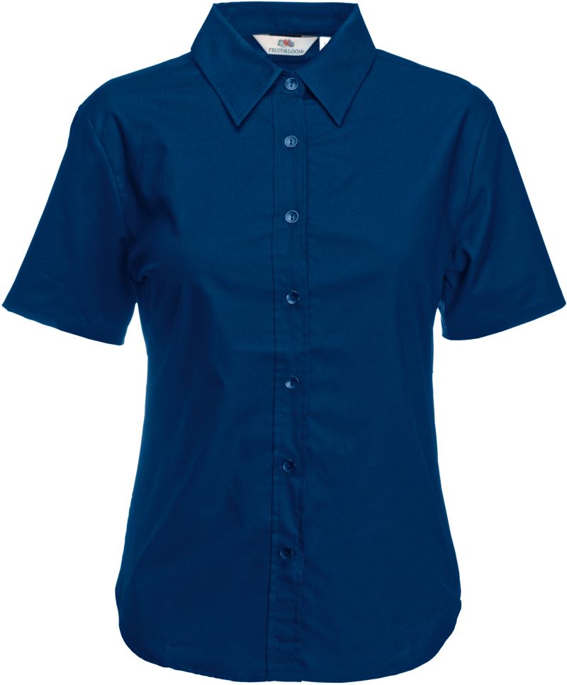 F.O.L. | Lady-Fit Oxford Shirt SSL – 16.5000 – navy