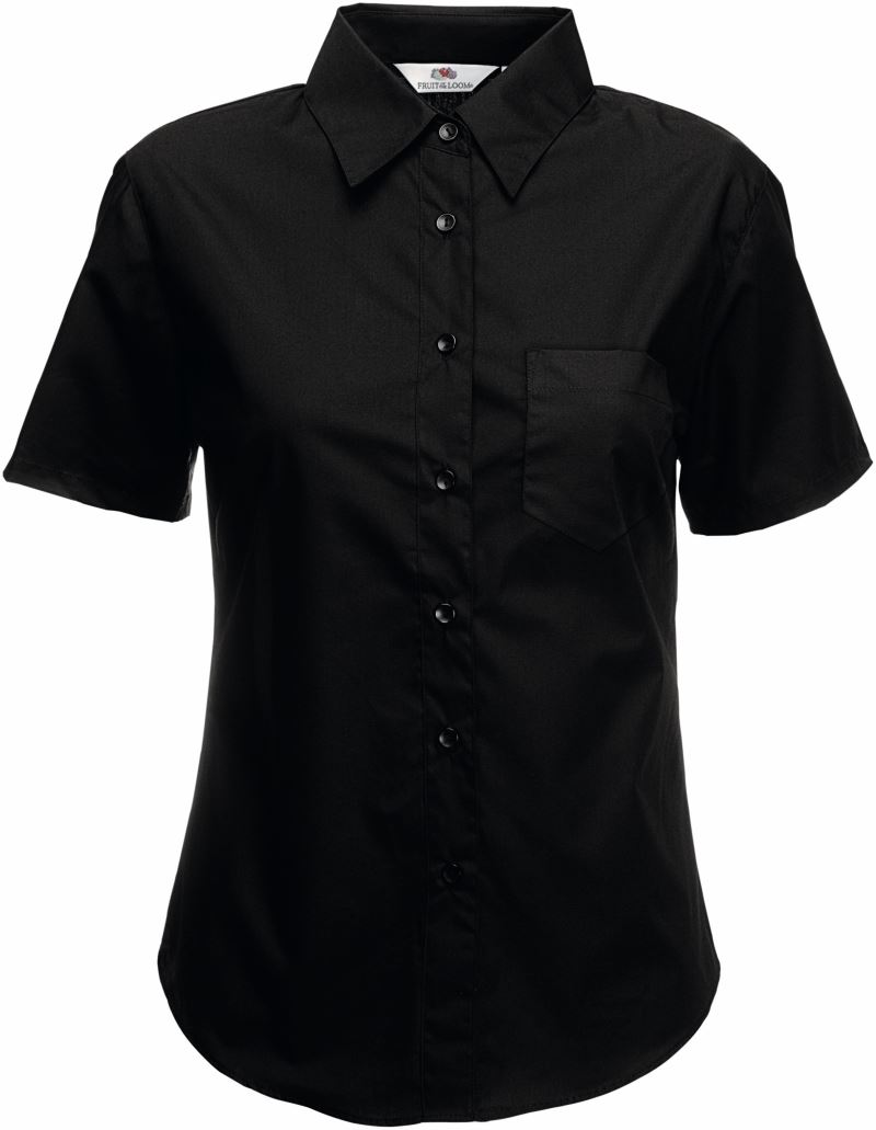 F.O.L. | Lady-Fit Poplin Shirt SSL – 16.5014 – black