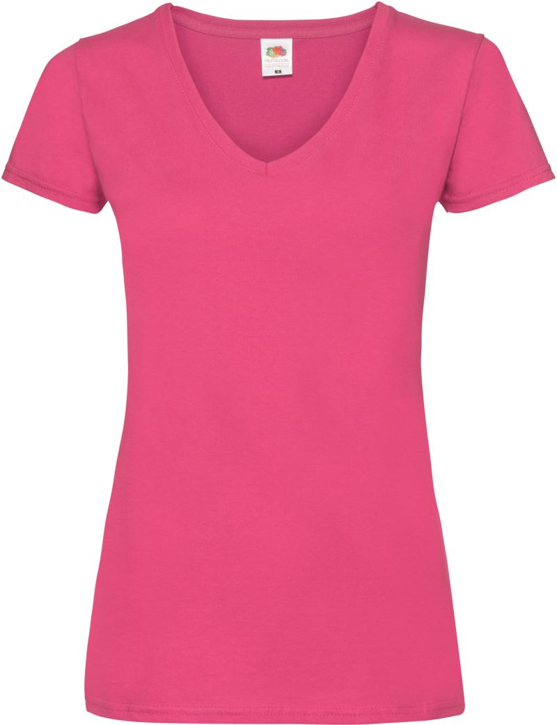 F.O.L. | Lady-Fit Valueweight V-Neck T – 16.1398 – fuchsia