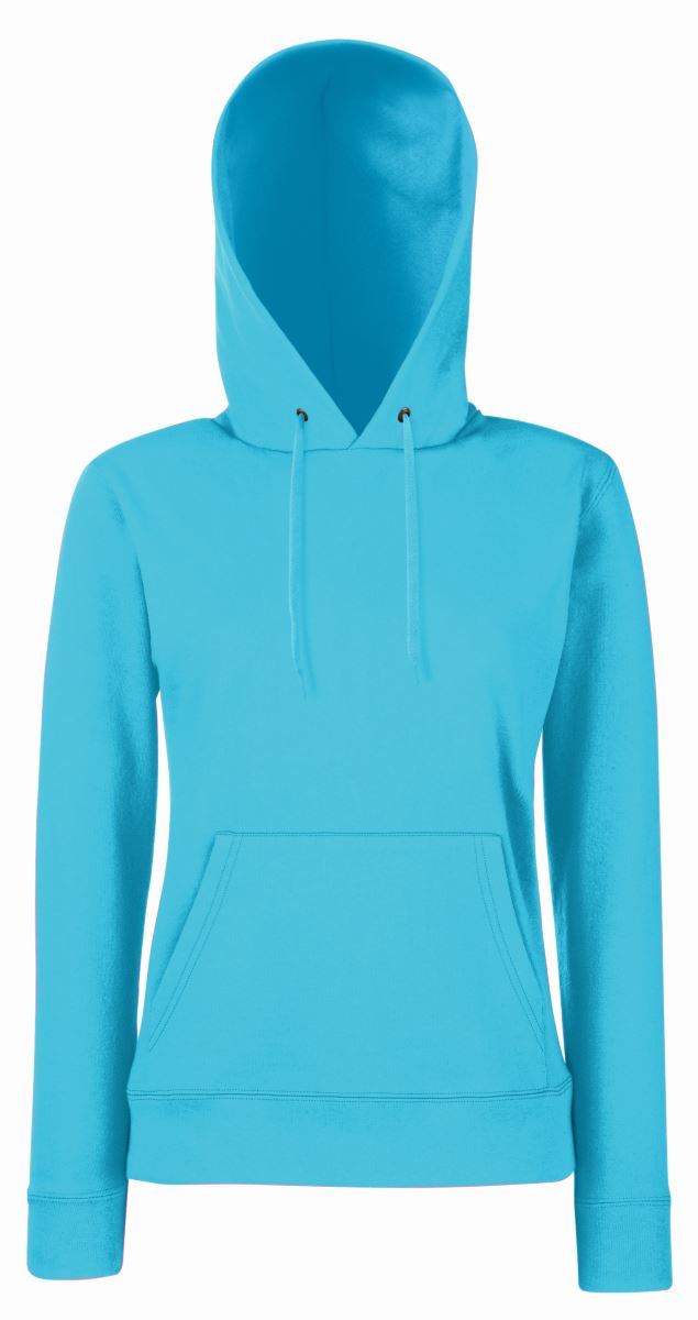 F.O.L. | Classic Lady-Fit Hooded Sweat – 16.2038 – azure blue
