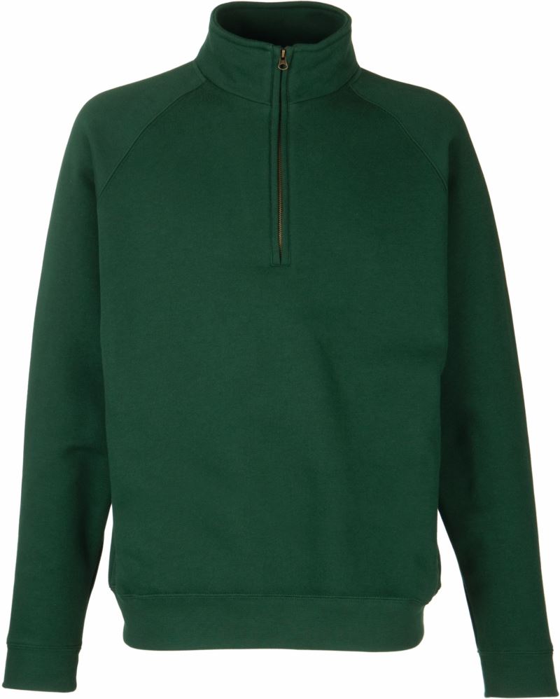 F.O.L. | Premium Zip Neck Sweat – 16.2032 – bottle green