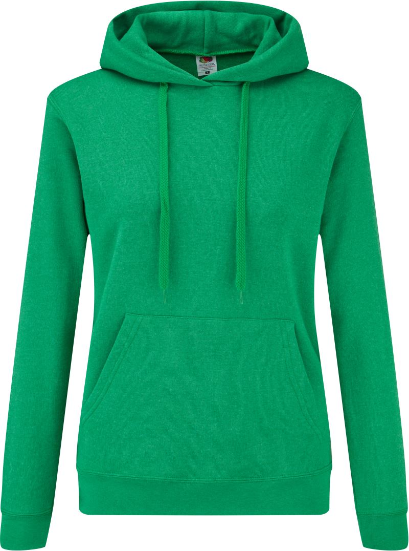 F.O.L. | Classic Lady-Fit Hooded Sweat – 16.2038 – retro heather green
