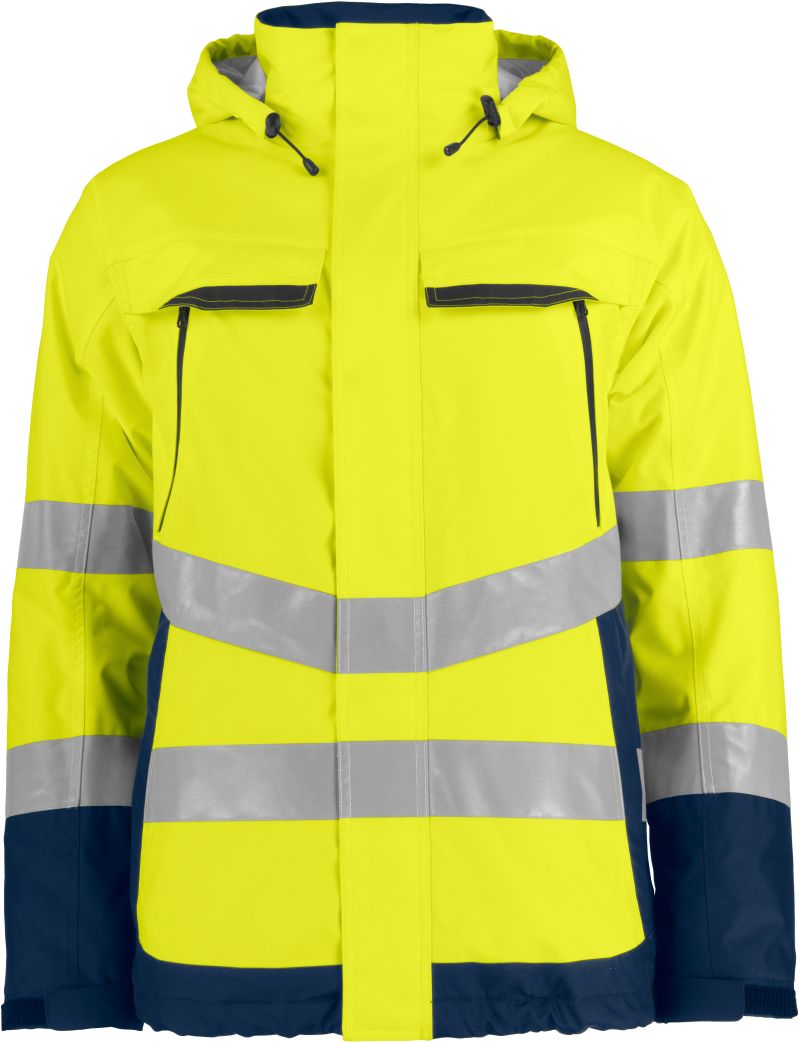 ProJob | 6441 Padded Jacket – 64.6441 – hi vis yellow/navy