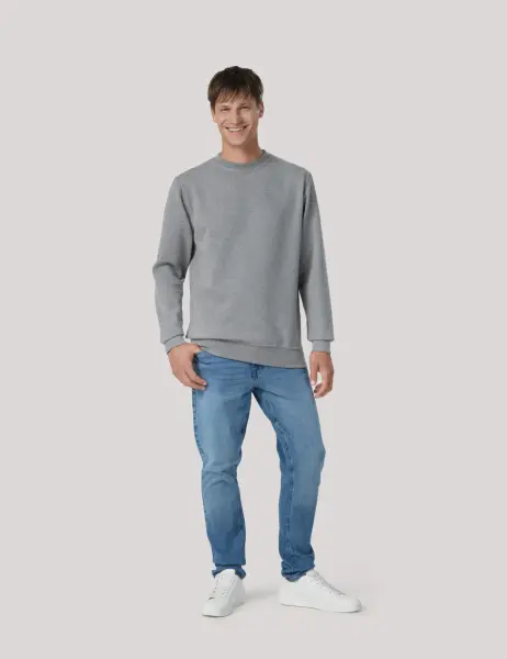 MALFINI Crew 426 mikina unisex tmavosivý melír