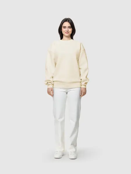 MALFINI Vibe Crew 430 mikina unisex mandľová