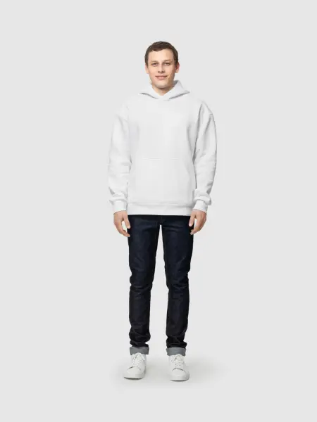 MALFINI Vibe Hoodie 431 mikina unisex biela