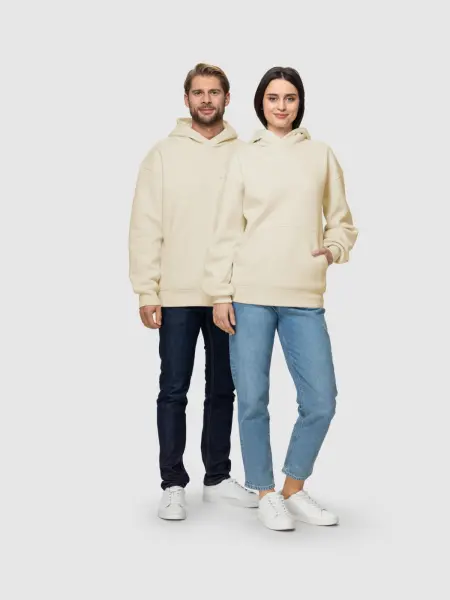 MALFINI Vibe Hoodie 431 mikina unisex mandľová